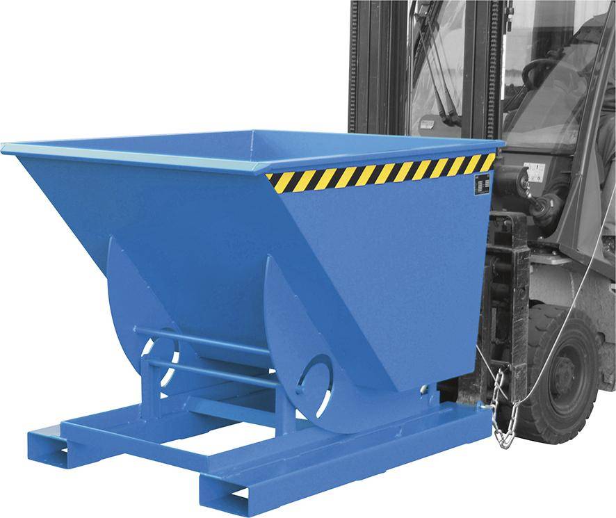 Kippbehälter AK 750 l B1190xT1420xH1070 mm RAL5012 Tragkraft 1000kg mit Abrollsystem - Artikel: 7830911806