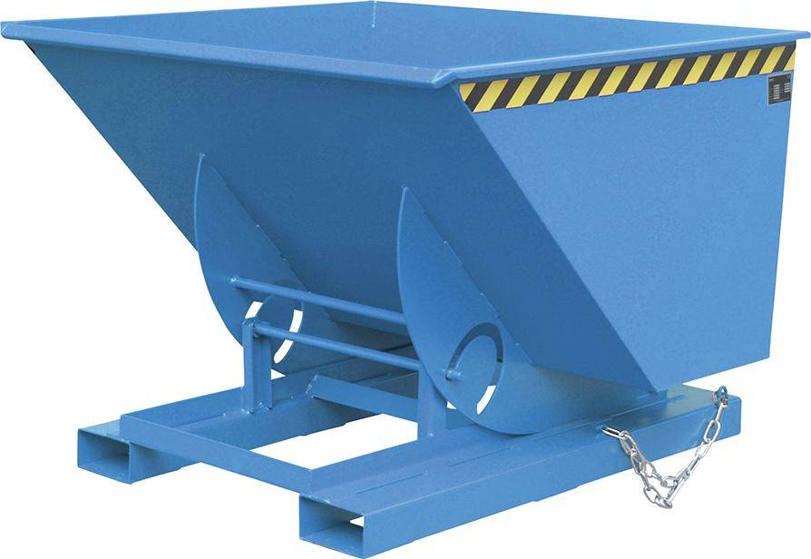 Kippbehälter AK 1000 l B1560xT1420xH1070 mm RAL5012 Tragkraft 1000kg mit Abrollsystem - Artikel: 7830911812