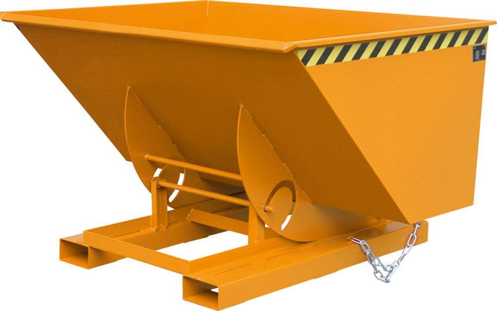 Kippbehälter AK 1500 l B2280xT1420xH1070 mm RAL2000 Tragkraft 1000kg mit Abrollsystem - Artikel: 7830911816