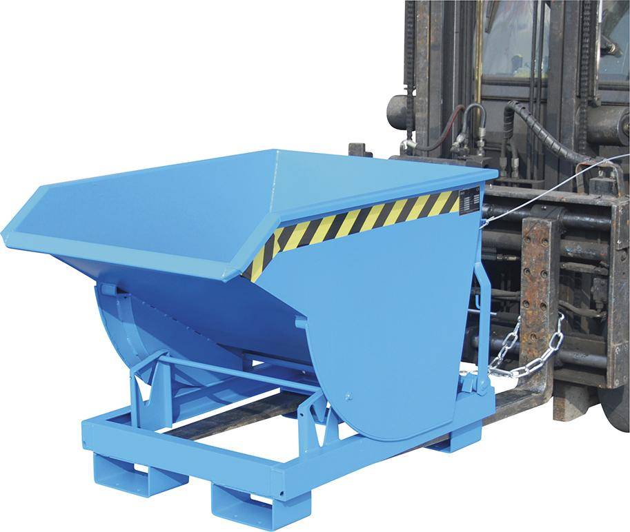 Kippbehälter BKM 300 l B820xT1160xH825 mm RAL5012 Tragkraft 1500kg mit Abrollsystem - Artikel: 7830911829