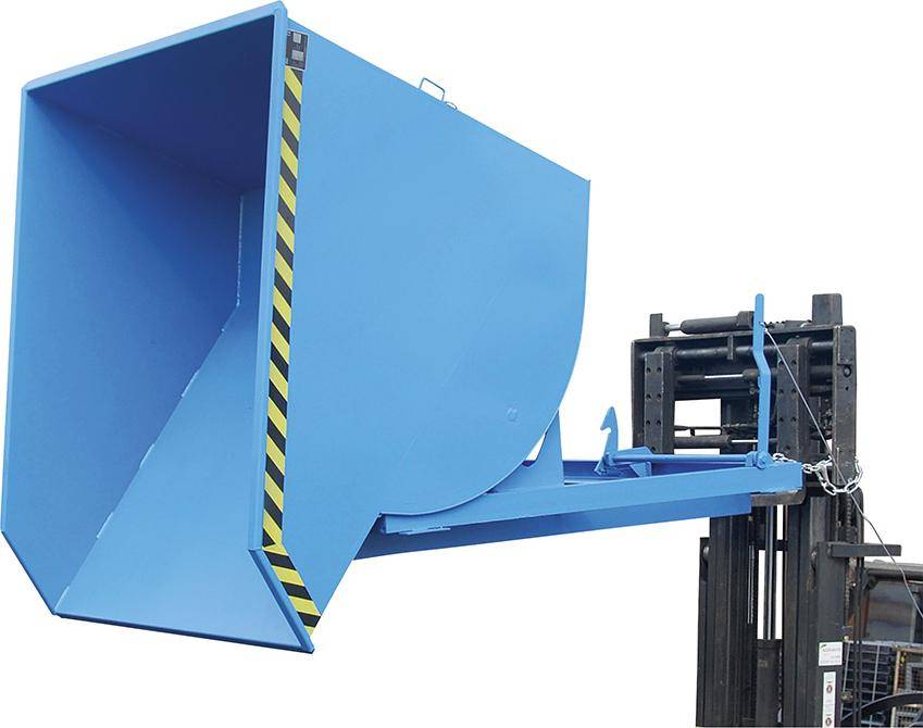 Kippbehälter BKM 1500 l B1560xT1760xH1270 mm RAL5012 Tragkraft 3000kg mit Abrollsystem - Artikel: 7830911853