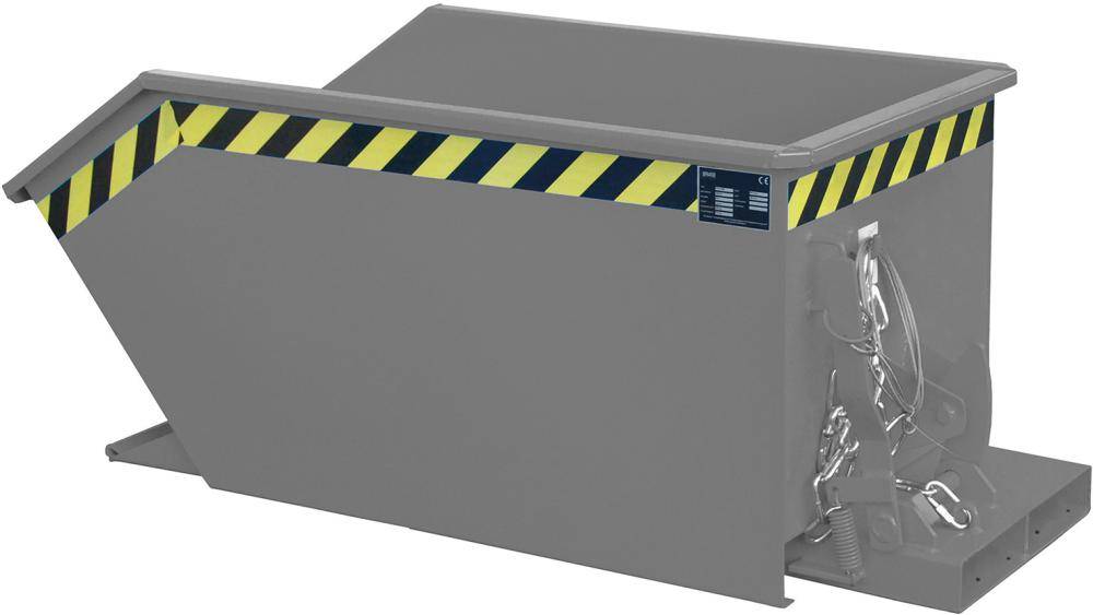 Kippbehälter GU 300 l B680xT1440xH580 mm RAL7005 Tragkraft 750kg