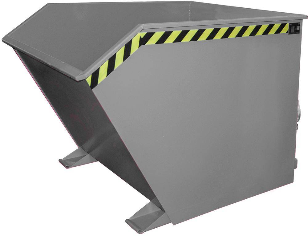Kippbehälter GU 1500 l B1280xT1640xH1090 mm RAL7005 Tragkraft 1500kg