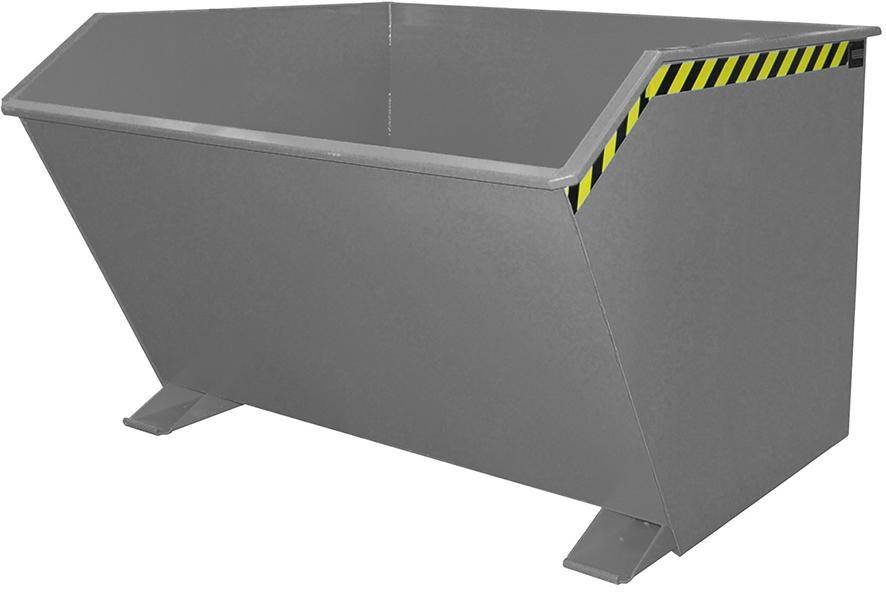 Kippbehälter GU 2000 l B1680xT1640xH1090 mm RAL7005 Tragkraft 1500kg