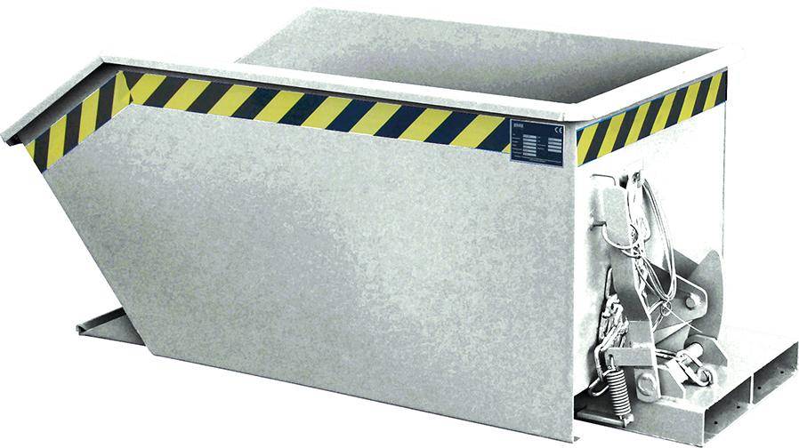 Spänebehälter SGU 300 l 680xT1140xH580 mm vzk Tragkraft 750kg mit Lochblechboden - Artikel: 7830911946
