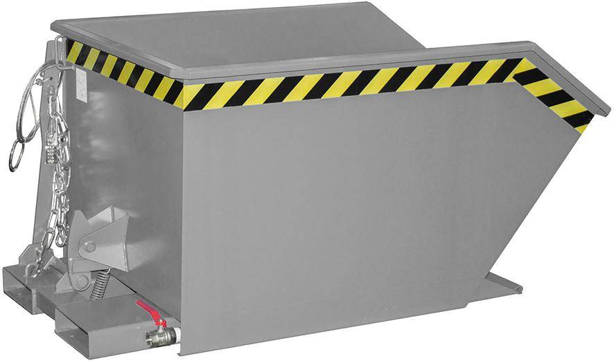 Spänebehälter SGU 500 l 780xT1140xH680 mm RAL7005 Tragkraft 1000kg mit Lochblechboden