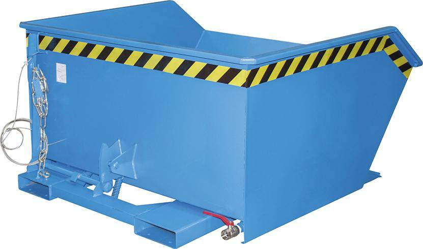 Spänebehälter SGU 750 l 1280xT1140xH680 mm RAL5012 Tragkraft 1000kg mit Lochblechboden - Artikel: 7830911955