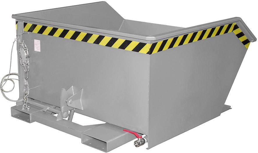 Spänebehälter SGU 750 l 1280xT1140xH680 mm RAL7005 Tragkraft 1000kg mit Lochblechboden