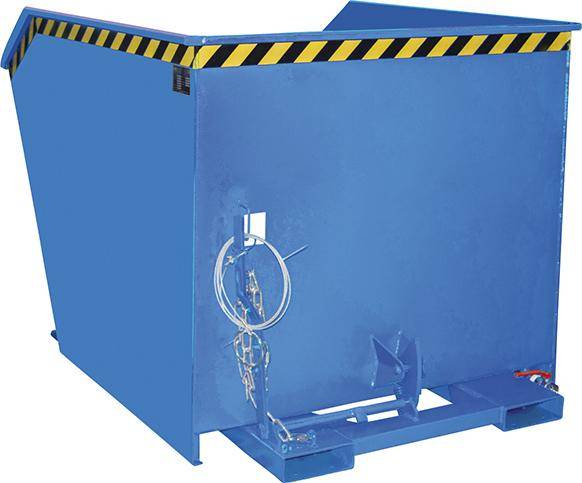 Spänebehälter SGU 1500 l 1280xT1640xH1090 mm RAL5012 Tragkraft 1500kg mit Lochblechboden - Artikel: 7830911967