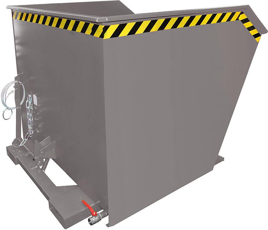 Spänebehälter SGU 2000 l 1680xT1640xH1090 mm RAL7005 Tragkraft 1500kg mit Lochblechboden