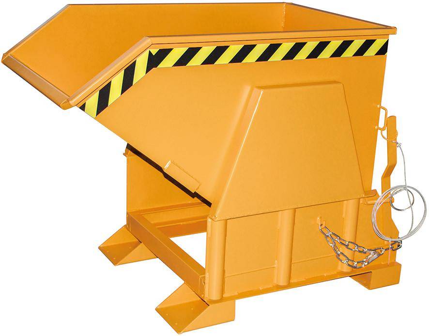 Kippbehälter BK 500 l B850xT1455xH1070 mm RAL2000 Tragkraft 1000kg
