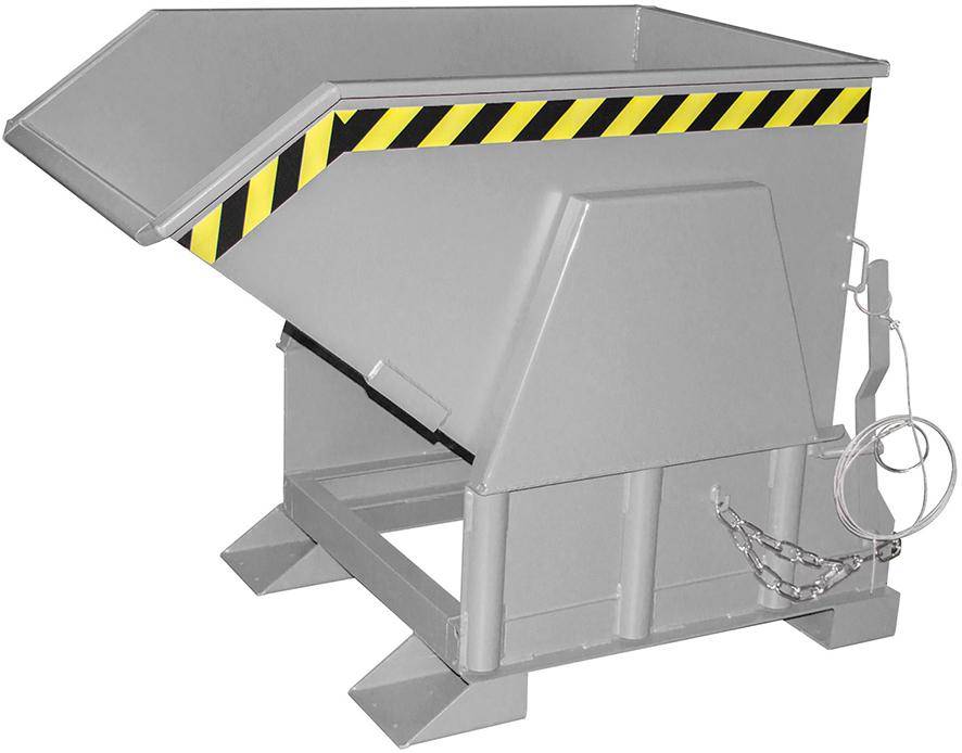 Kippbehälter BK 500 l B850xT1430xH1070 mm RAL7005 Tragkraft 1000kg