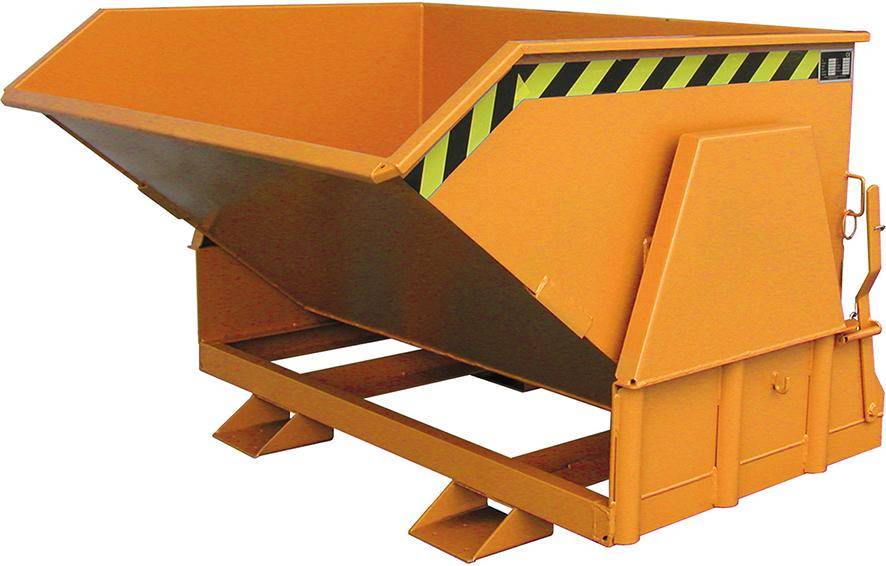 Kippbehälter BK 800 l B1150xT1455xH1070 mm RAL2000 Tragkraft 1500kg