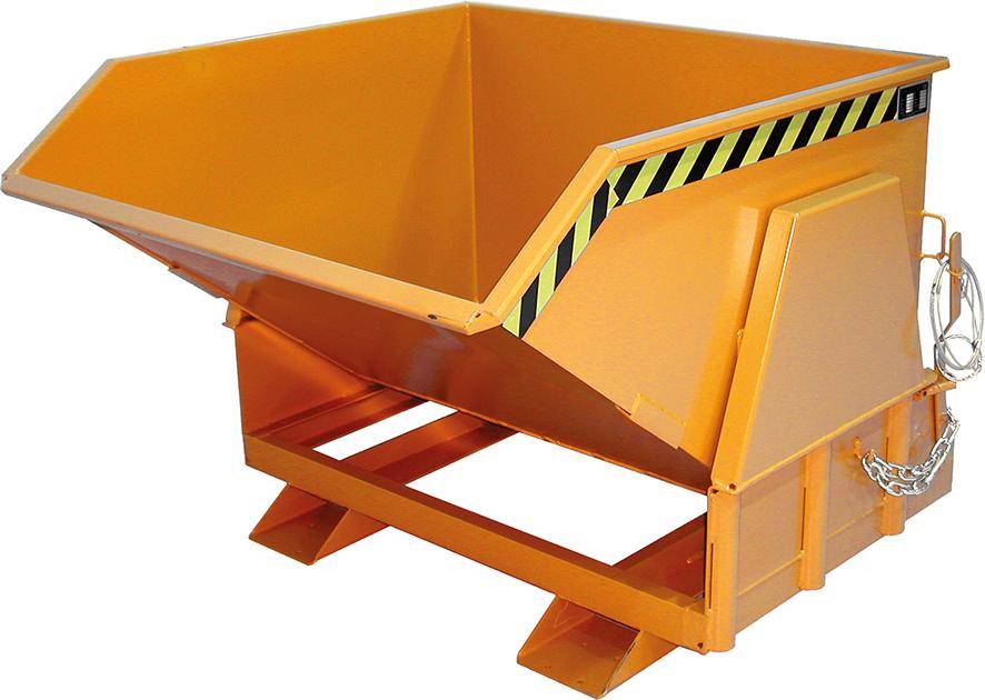 Kippbehälter BK 1000 l B1400xT1430xH1070 mm RAL2000 Tragkraft 2000kg