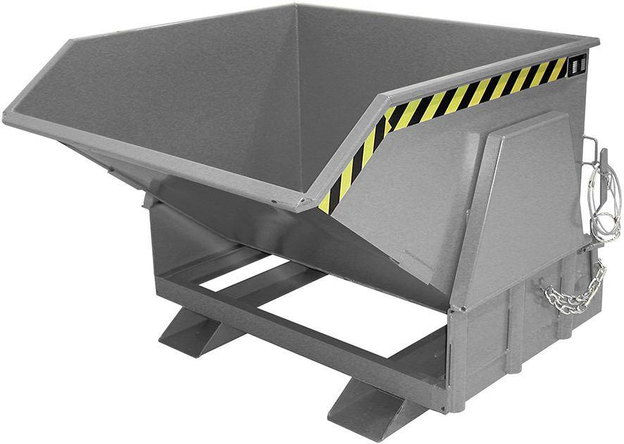 Kippbehälter BK 1000 l B1400xT1430xH1070 mm RAL7005 Tragkraft 2000kg