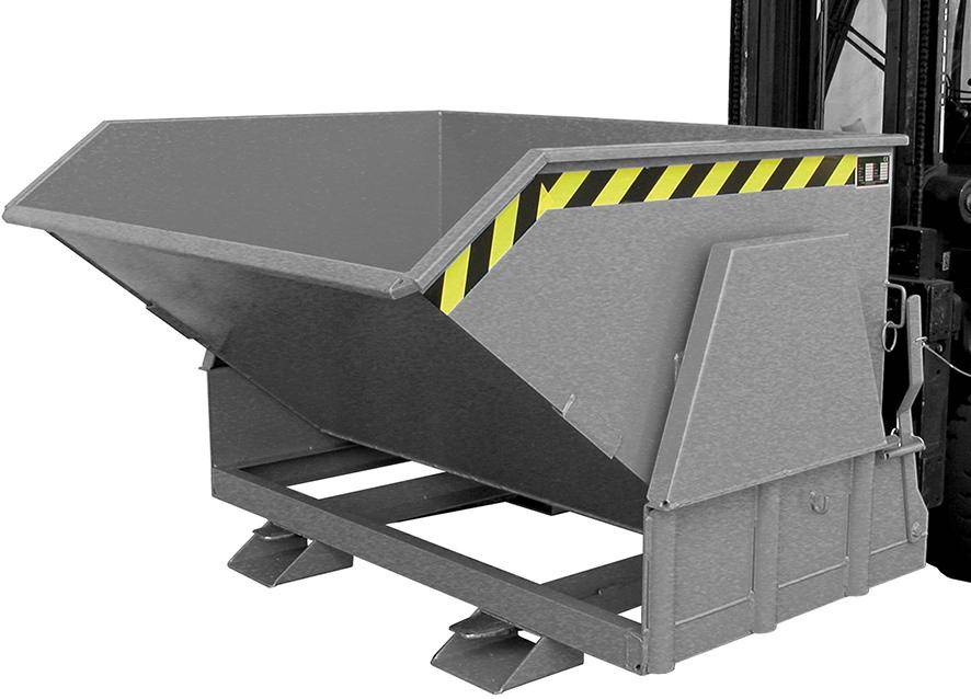 Kippbehälter BK 1200 l B1650xT1430xH1070 mm RAL7005 Tragkraft 2000kg