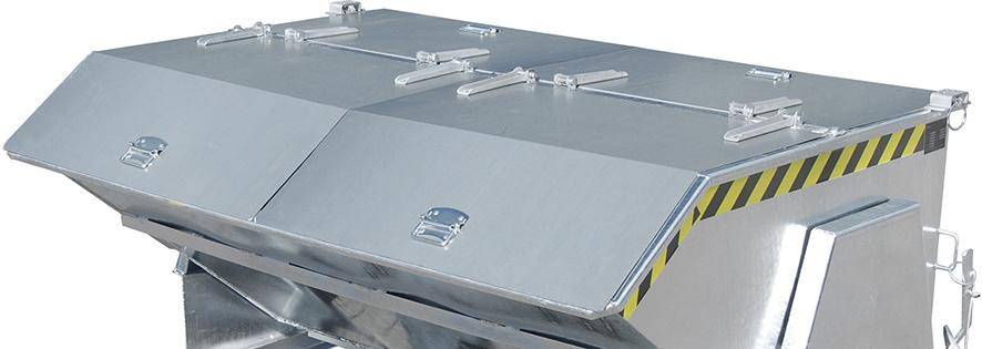Deckel vzk 2-teilig f.Spänebehälter BK 800 l verzinkt