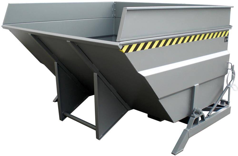 Kippbehälter BKC 4000 l B2280xT2310xH1480 mm RAL7005 Tragkraft 2500kg