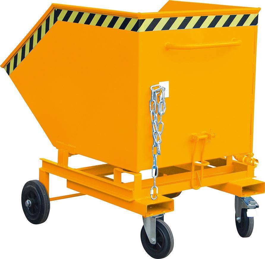 Spänekastenwagen SKW-ET 600 l B1070xT1395xH1220 mm RAL2000 Tragkraft 300kg