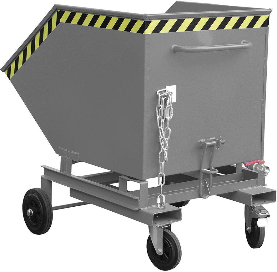 Spänekastenwagen SKW-ET 600 l B1070xT1395xH1220 mm RAL7005 Tragkraft 300kg