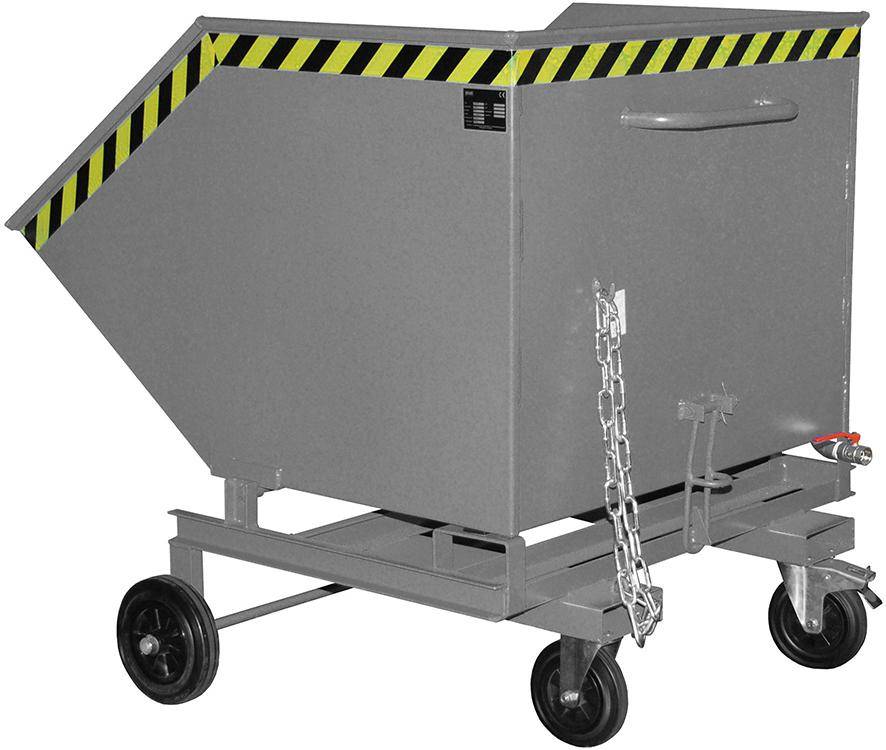 Spänekastenwagen SKW-ET 1000 l B1340xT1420xH1290 mm RAL7005 Tragkraft 300kg