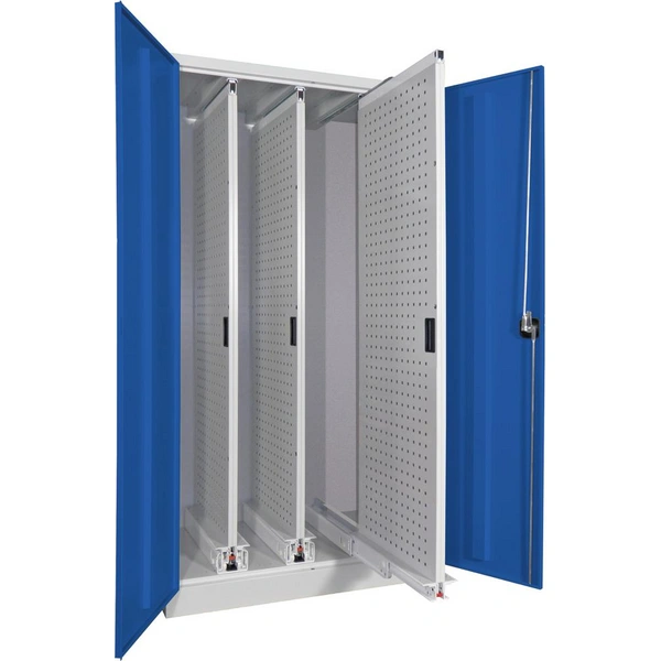 Vertikalauszugsschrank B1000xT600xH1950 mm 3 Wannen RAL 7035/5010 - Artikel: 7830947236 Vertikalauszugsschrank B1000xT600xH1950 mm 3 Wannen RAL 7035/5010 - Artikel: 7830947236