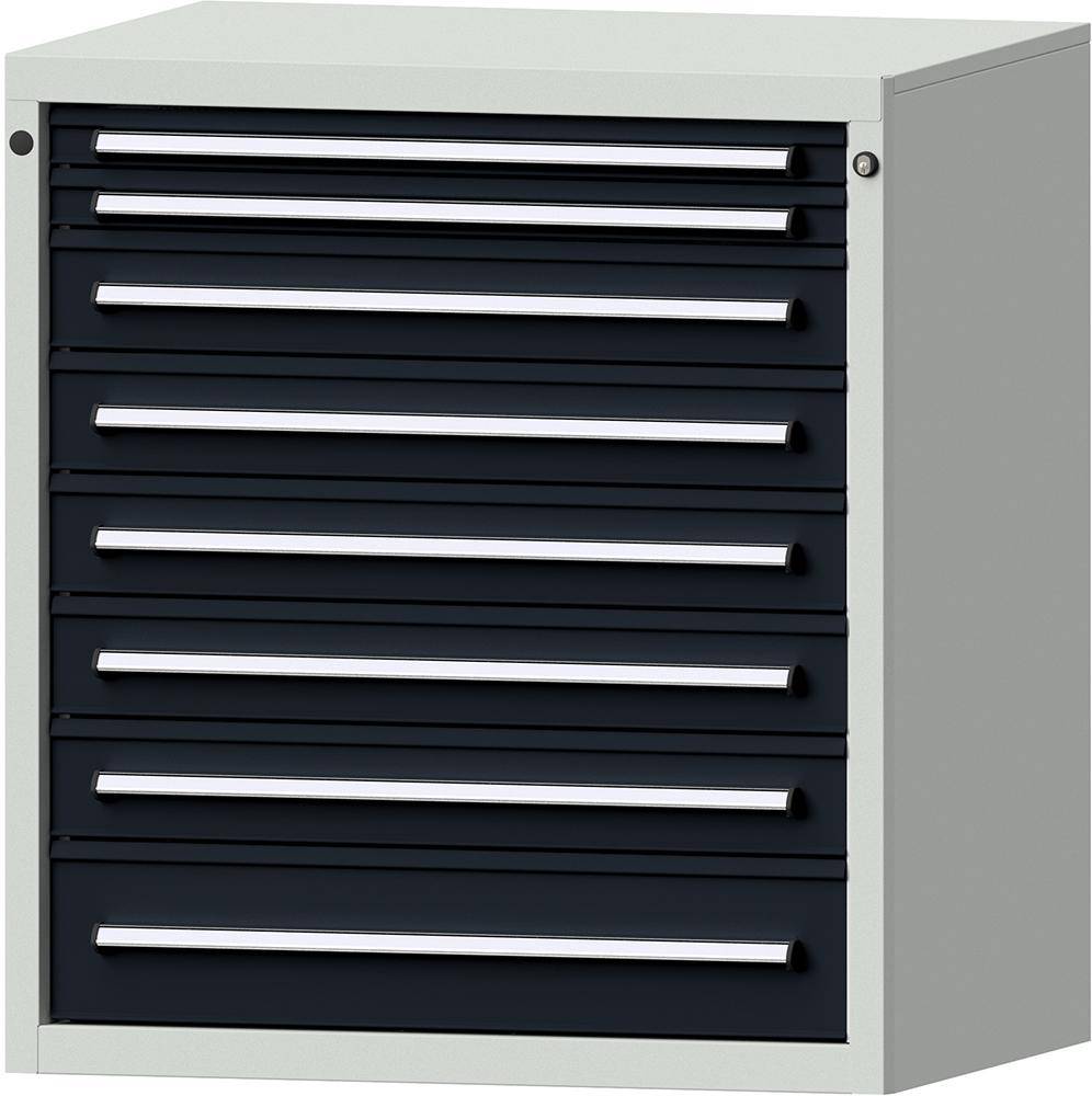 Format Schubladenschrank B910xT700xH1000mm RAL7035/7016 8 Schubladen 75kg