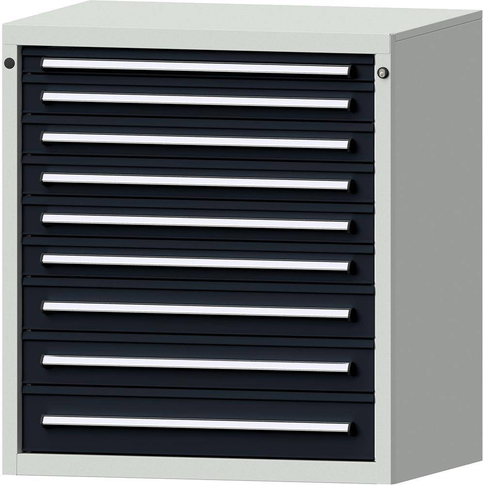 Format Schubladenschrank B910xT700xH1000mm RAL7035/7016 9 Schubladen 75kg