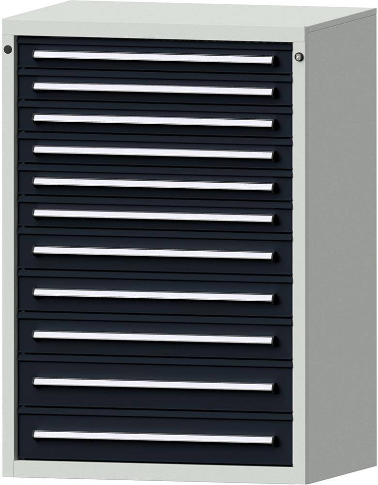 Format Schubladenschrank B910xT700xH1300mm RAL7035/7016 11 Schubladen 75kg