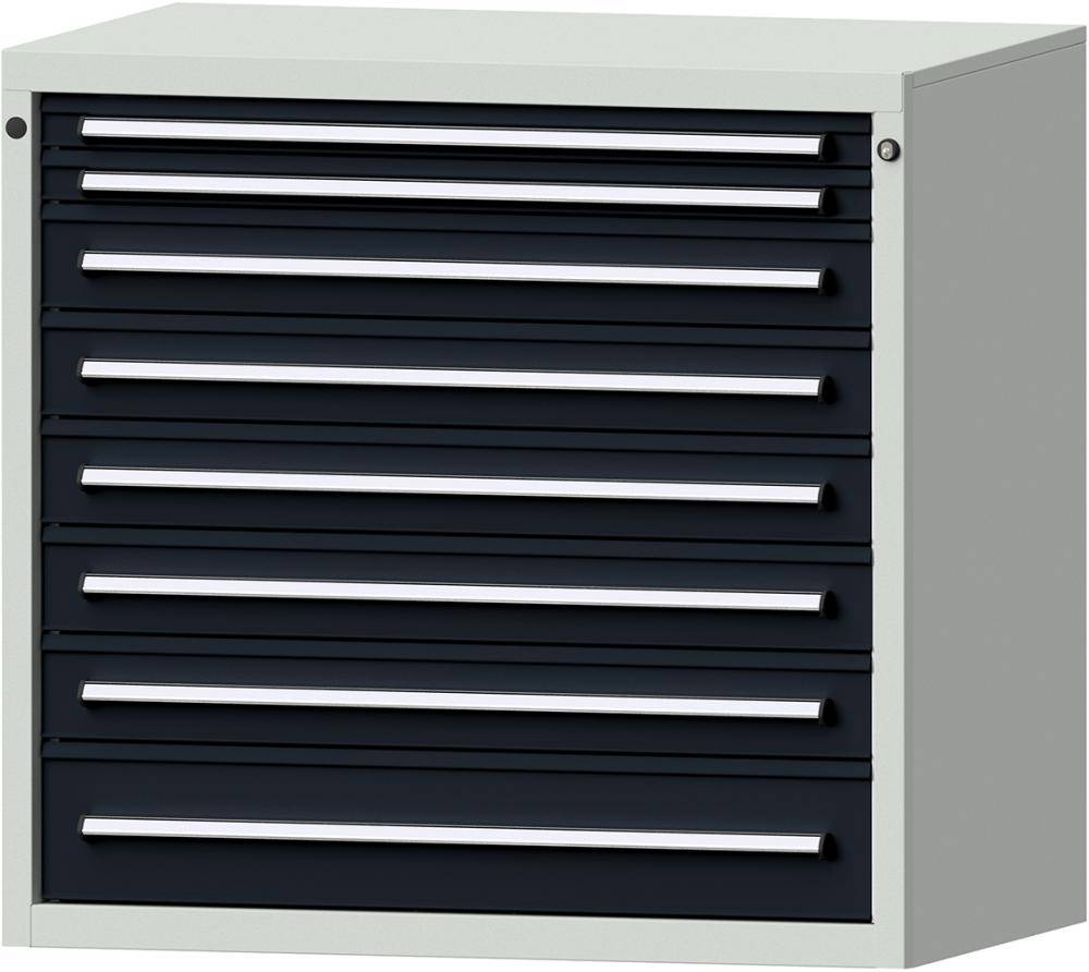 Format Schubladenschrank B1060xT675xH1000mm RAL7035/7016 8 Schubladen 75kg