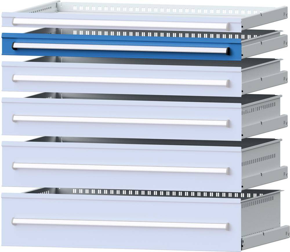 Format Schublade B600xT600xFH90mm RAL 5012 Tragkraft 75kg
