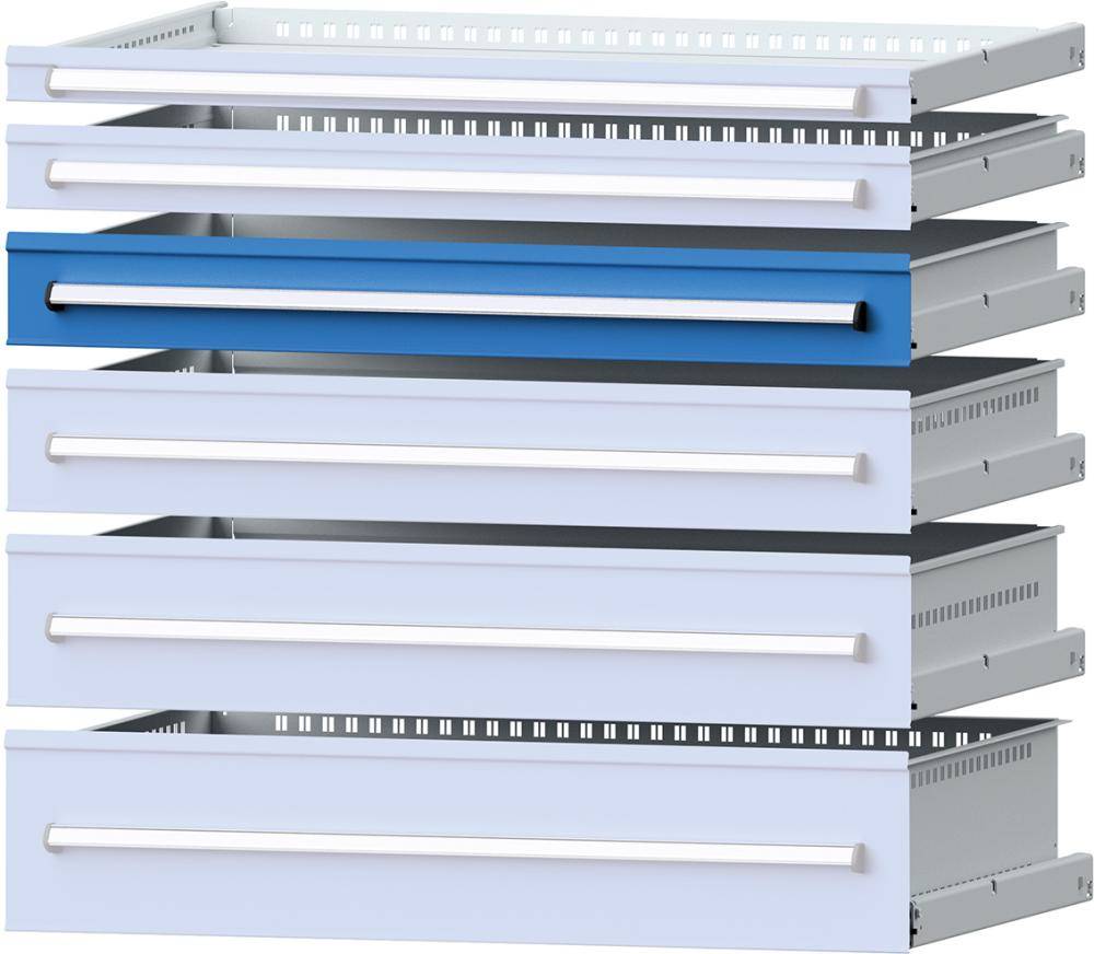 Format Schublade B600xT600xFH120mm RAL 5012 Tragkraft 75kg