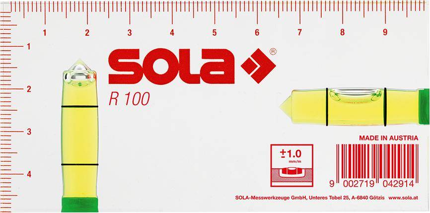 Kleinwasserwaage R100 10 cm Sola - Artikel: 9002719042914