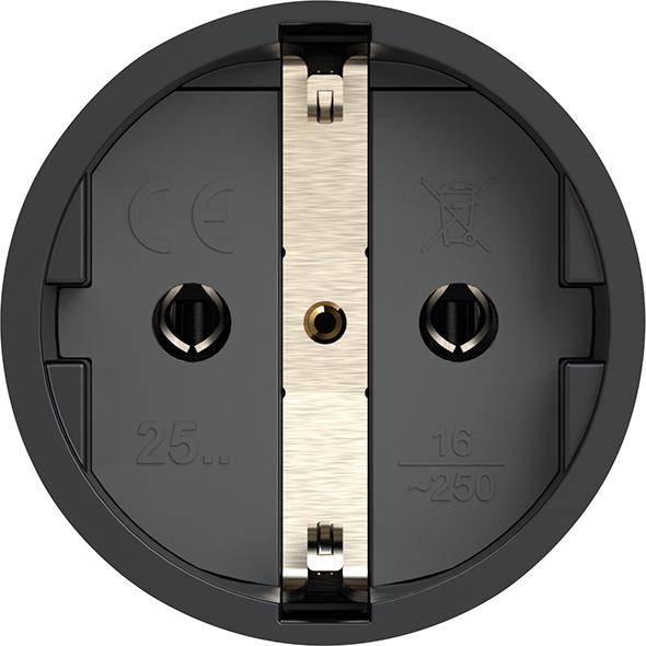 Schutzkontaktkupplung IP20 Vollgummi 16A / 250V AC / 3p (2P+E) - Artikel: 9003399465260