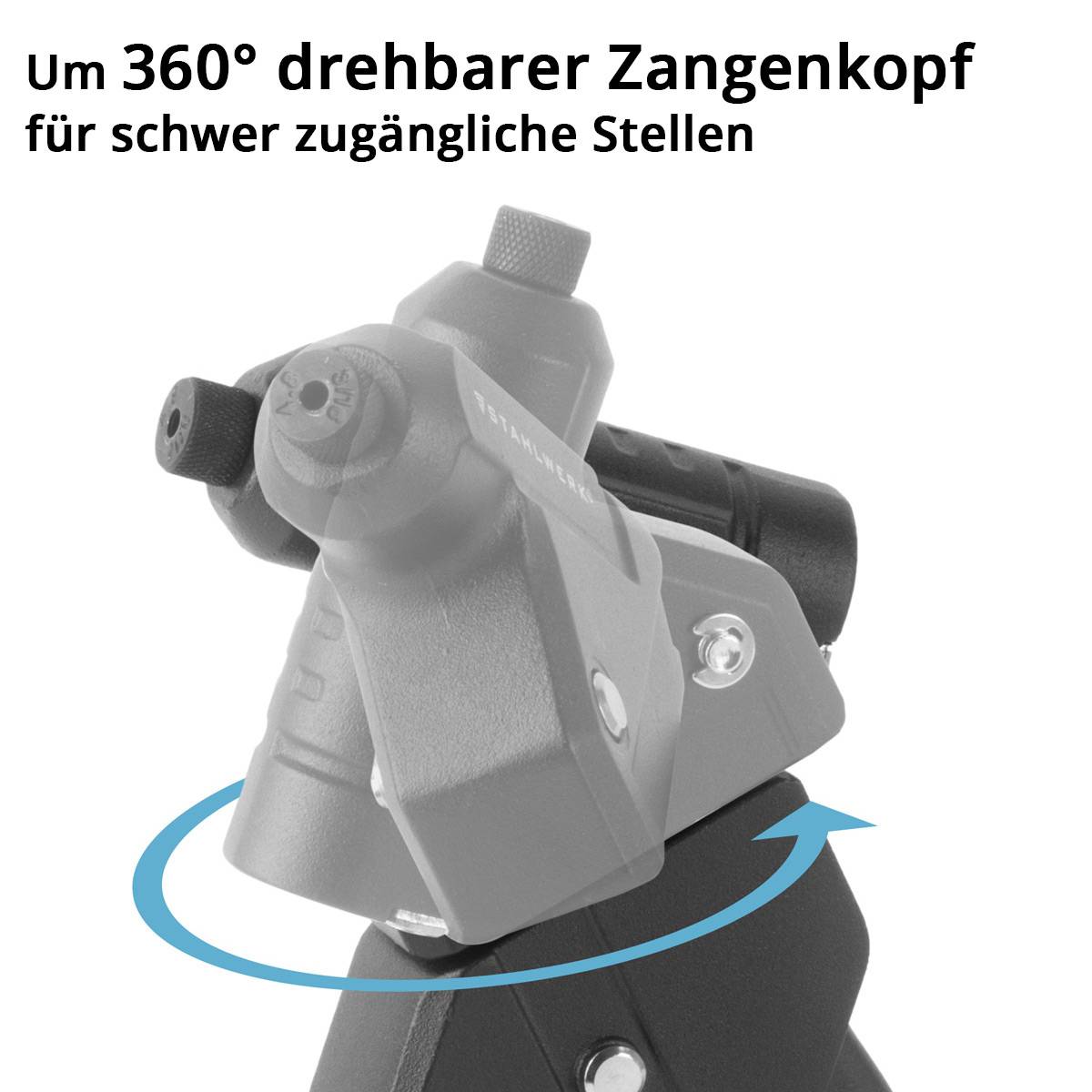 STAHLWERK Nietzangen Set 360° Blindnietzange Einhand Hebelnietzange + 500 Nieten