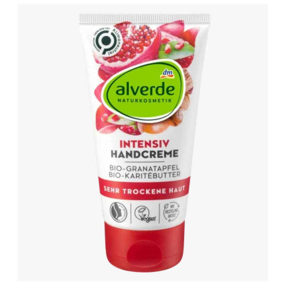 alverde Intensiv Handcreme Bio-Granatapfel, Bio-Karitébutter, 75 ml