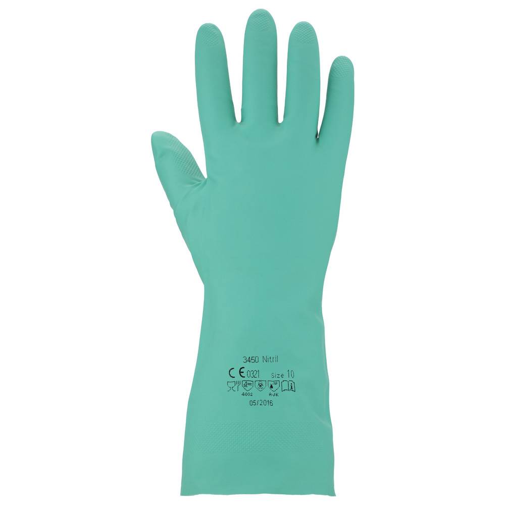 Asatex Chemikalienschutzhandschuhe aus Nitril, Größe 10