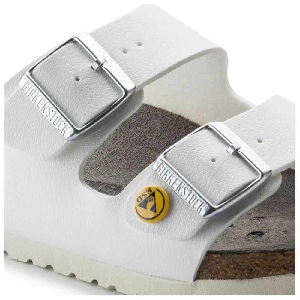 Birkenstock ESD-Sandale Arizona, Größe 40, weiß, schmal