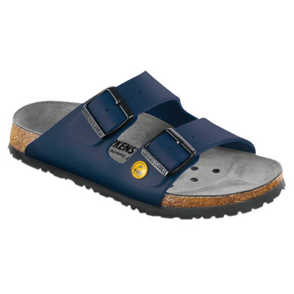 Birkenstock ESD-Sandale Arizona, Größe 40, blau, schmal