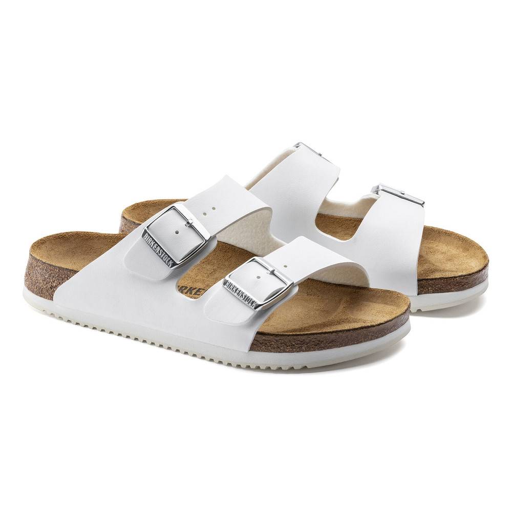 Birkenstock Sandale Arizona Superlauf, Birko-Flor, weiß, Weite normal, Größe 39