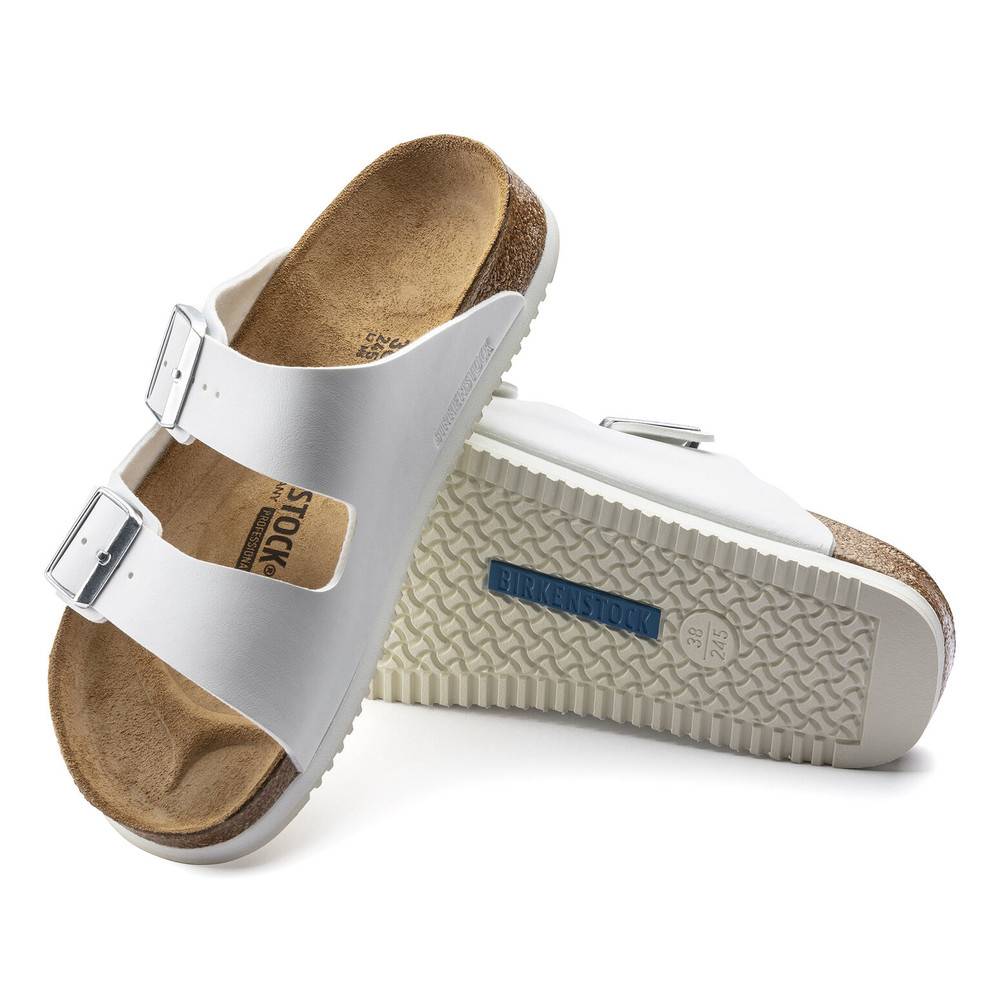 Birkenstock Sandale Arizona Superlauf, Birko-Flor, weiß, Weite normal, Größe 39