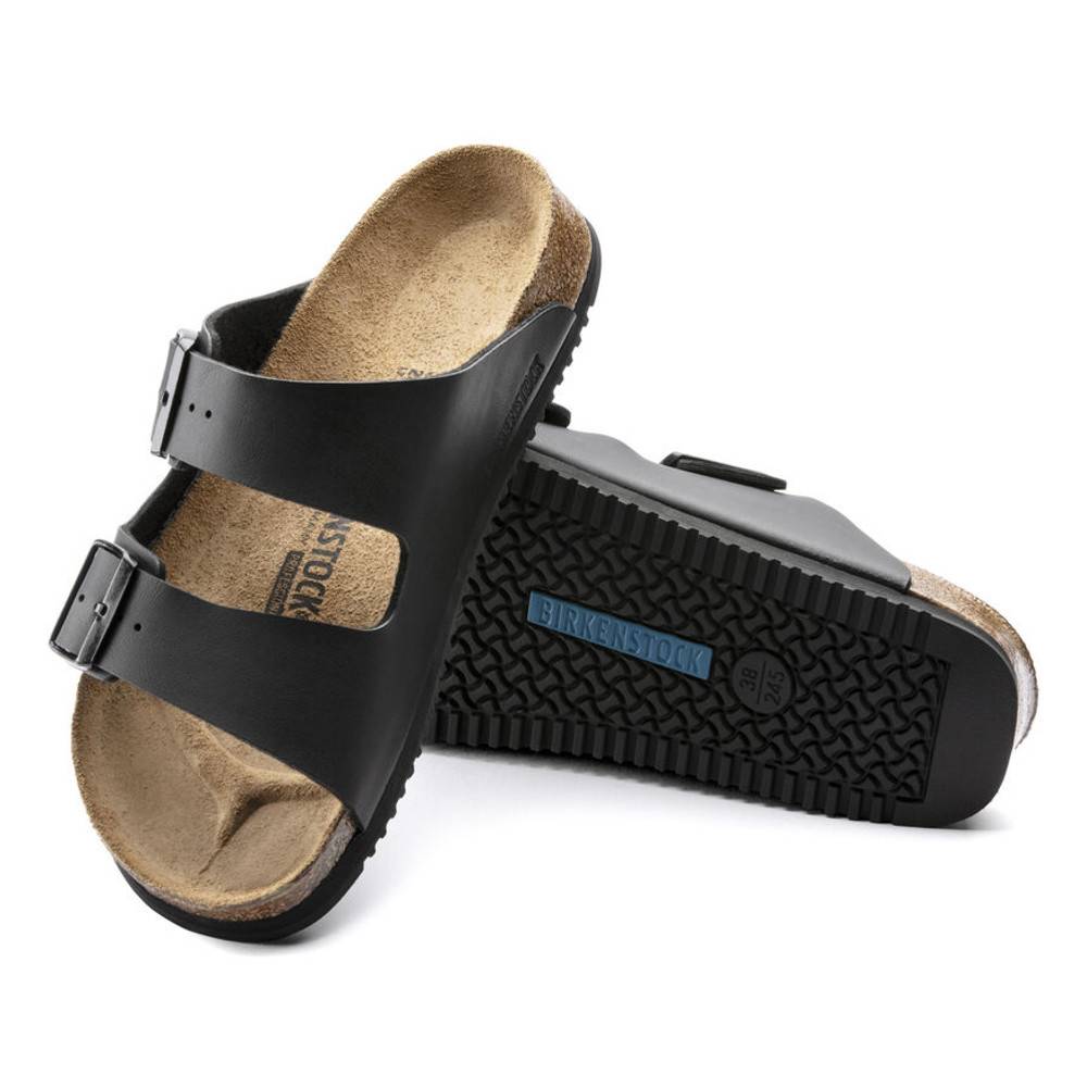 Birkenstock Sandale Arizona, Superlauf, Birko-Flor, schwarz, schmal, Größe 42
