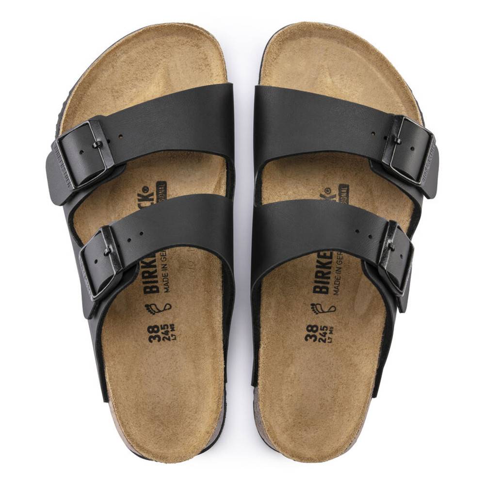 Birkenstock Sandale Arizona, Superlauf, Birko-Flor, schwarz, schmal, Größe 45