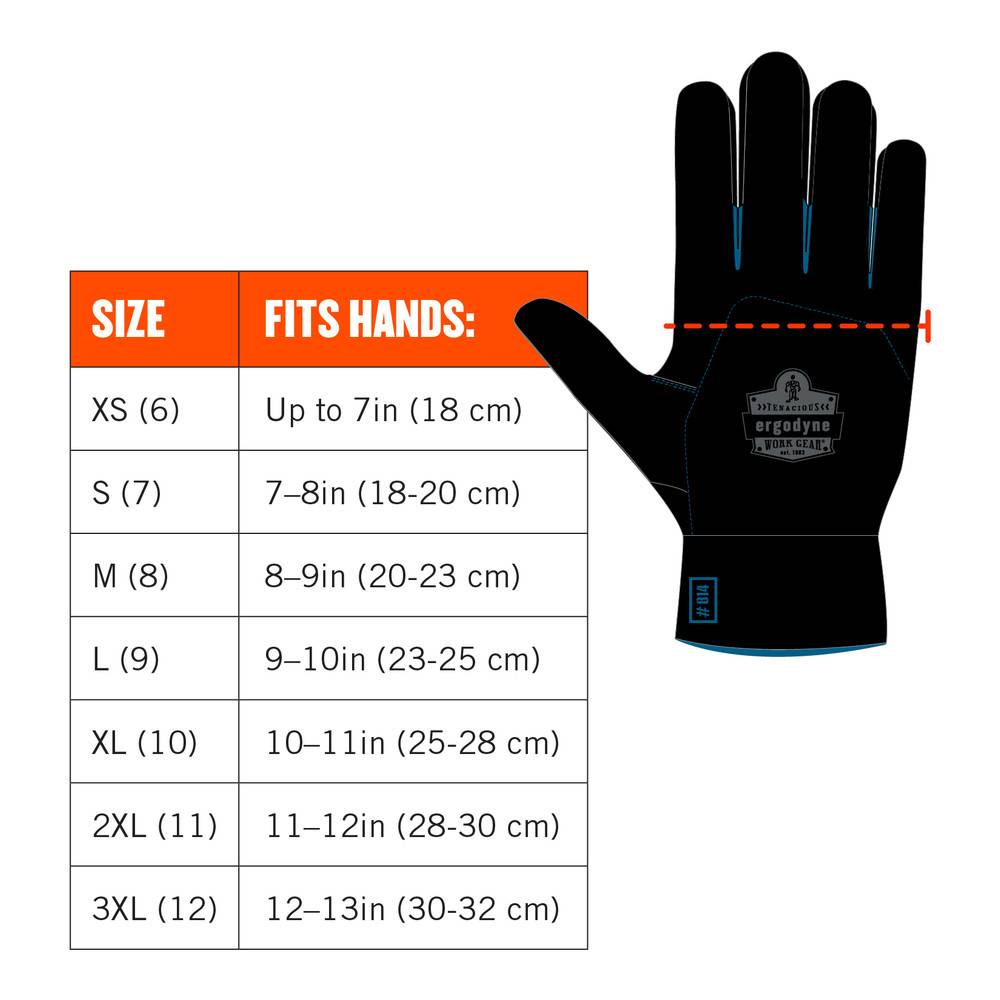 Ergodyne Thermohandschuh Proflex 817 WP, isoliert, wasserdicht, Größe XL (10)