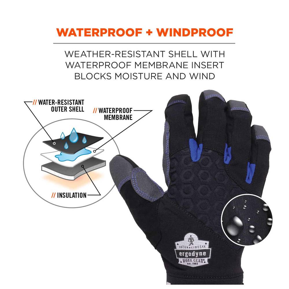 Ergodyne Thermohandschuh Proflex 817 WP, isoliert, wasserdicht, Größe XL (10)