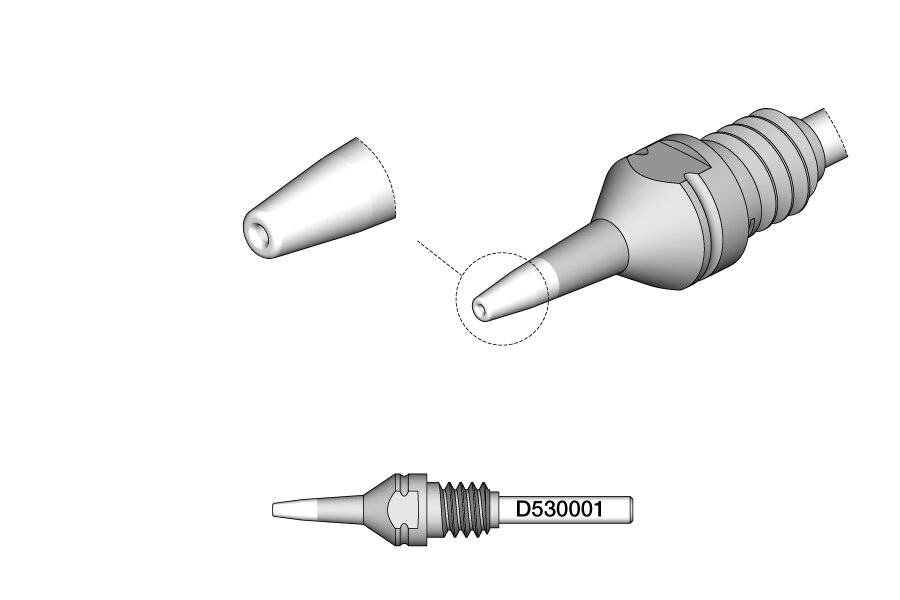 Entlötspitze für Pin, Ø 0,6 mm, HT S1, D530001