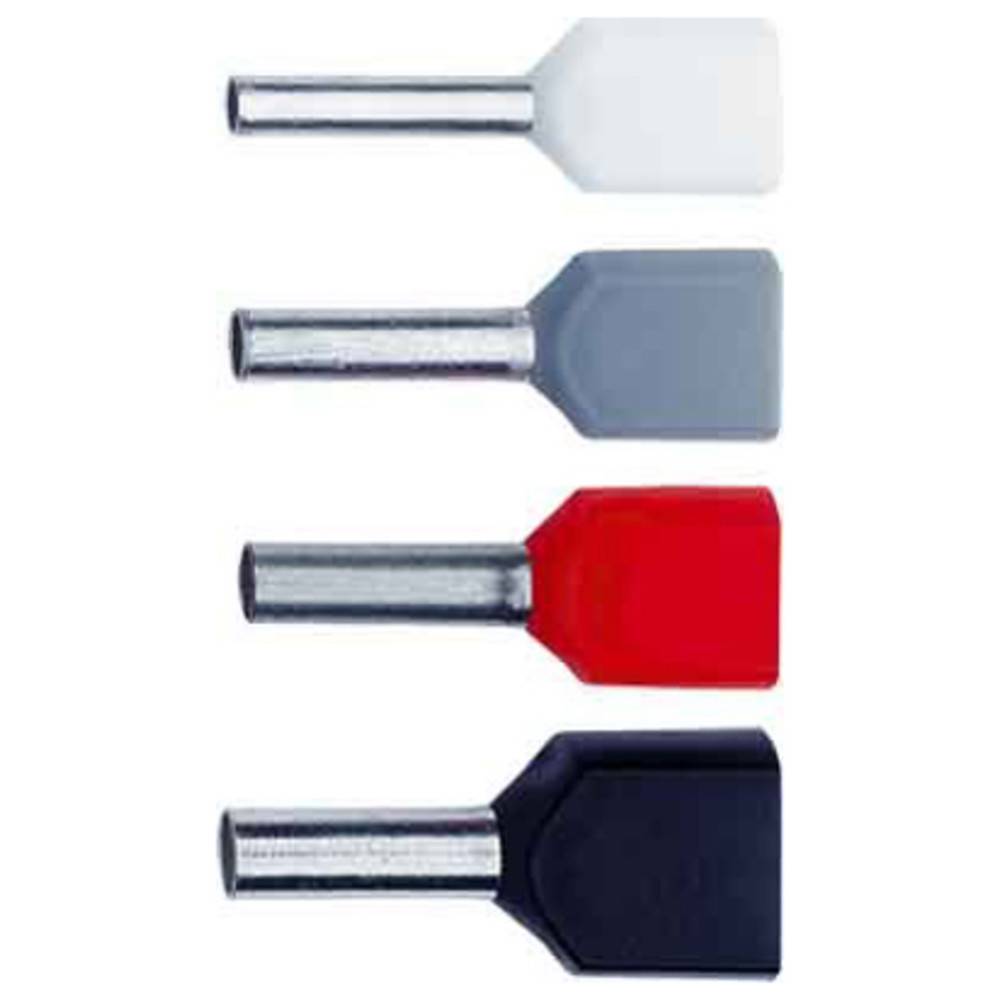 Dönges Zwillings-Aderendhülse, isoliert, 2 x 10,0 mm², 26 mm, rot