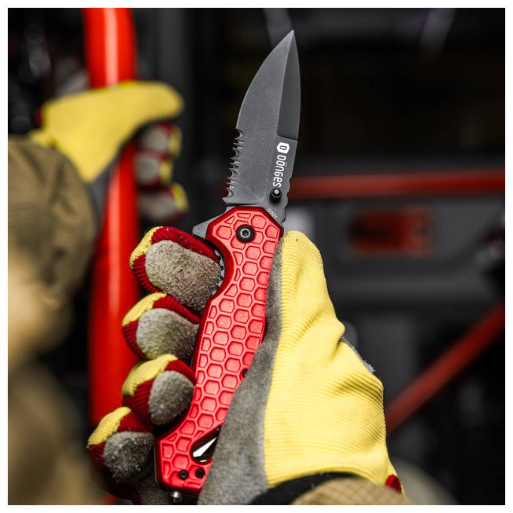 Dönges Rettungsmesser Basic, Fire Fighter, Farbe Rot
