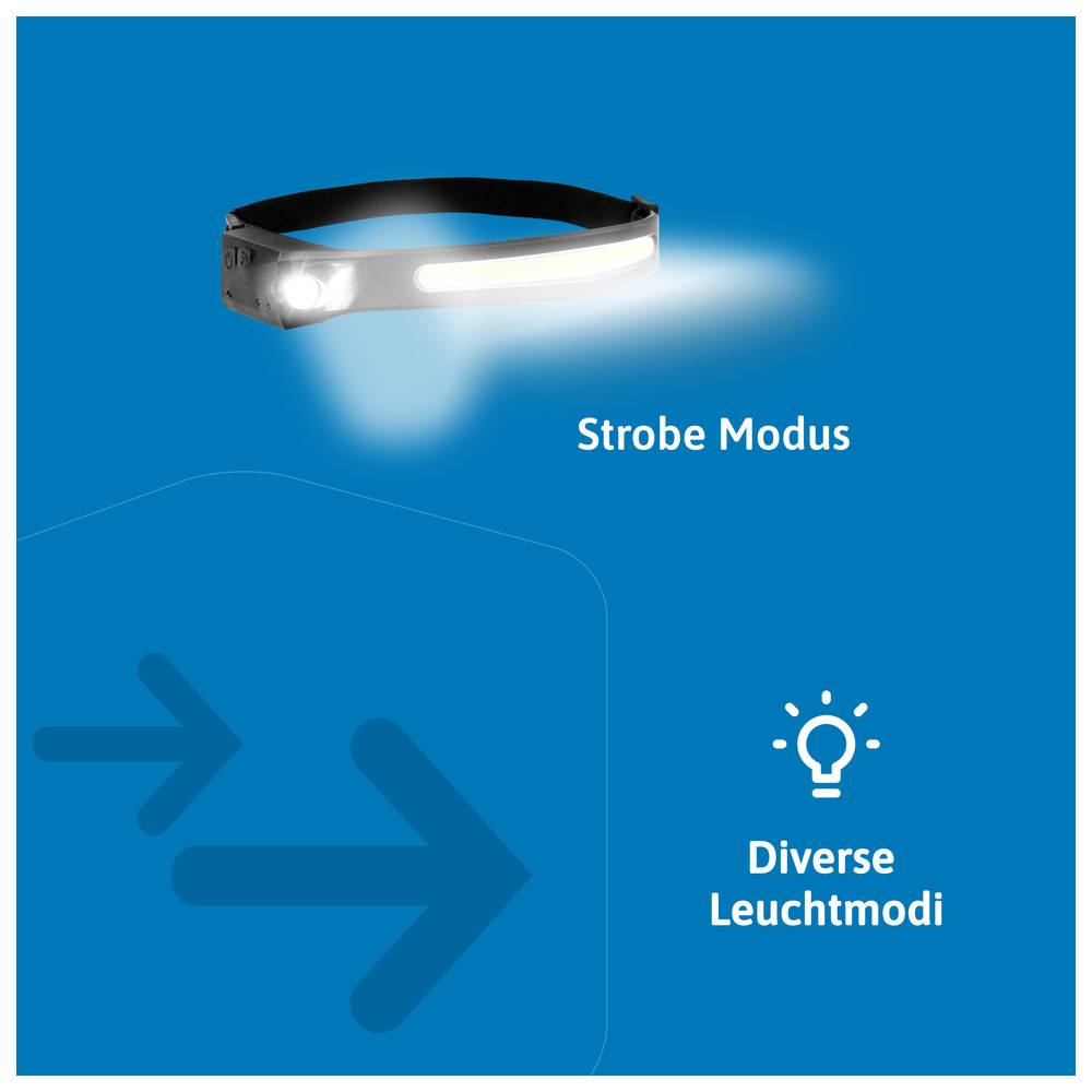 Dönges Stirnleuchte 230°, mit Bewegungssensor und Akku