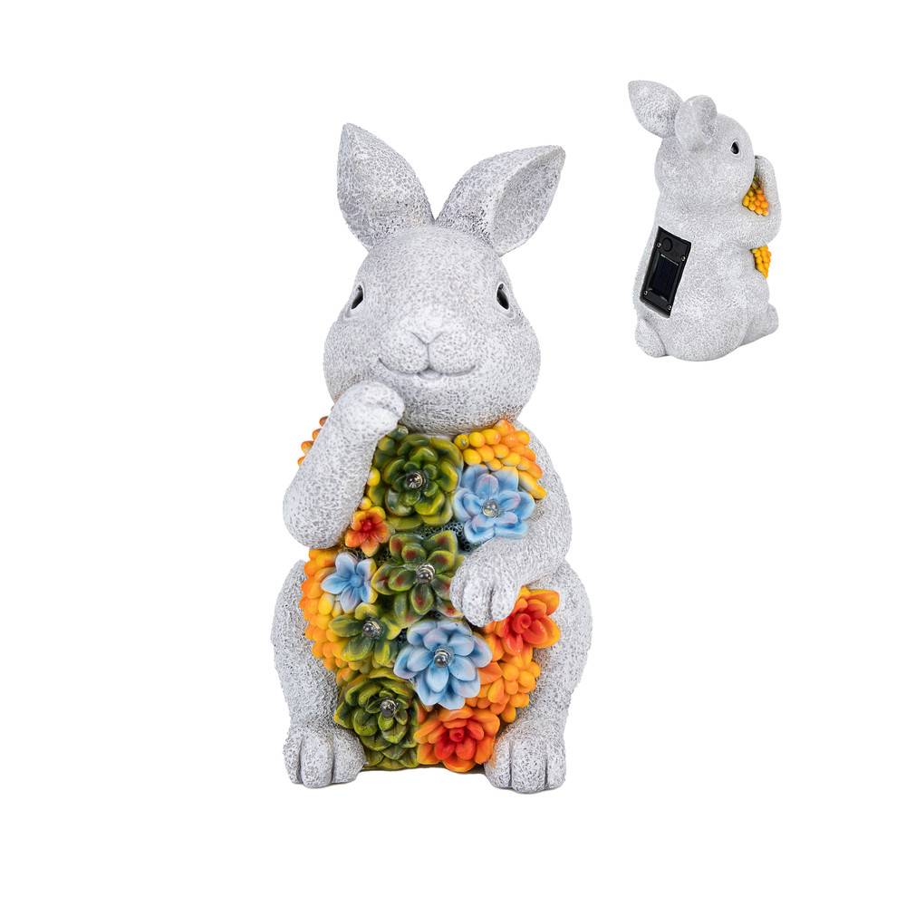 Dönges Hase Solar Garten Deko mit 6 LEDs, 85x100x205 mm